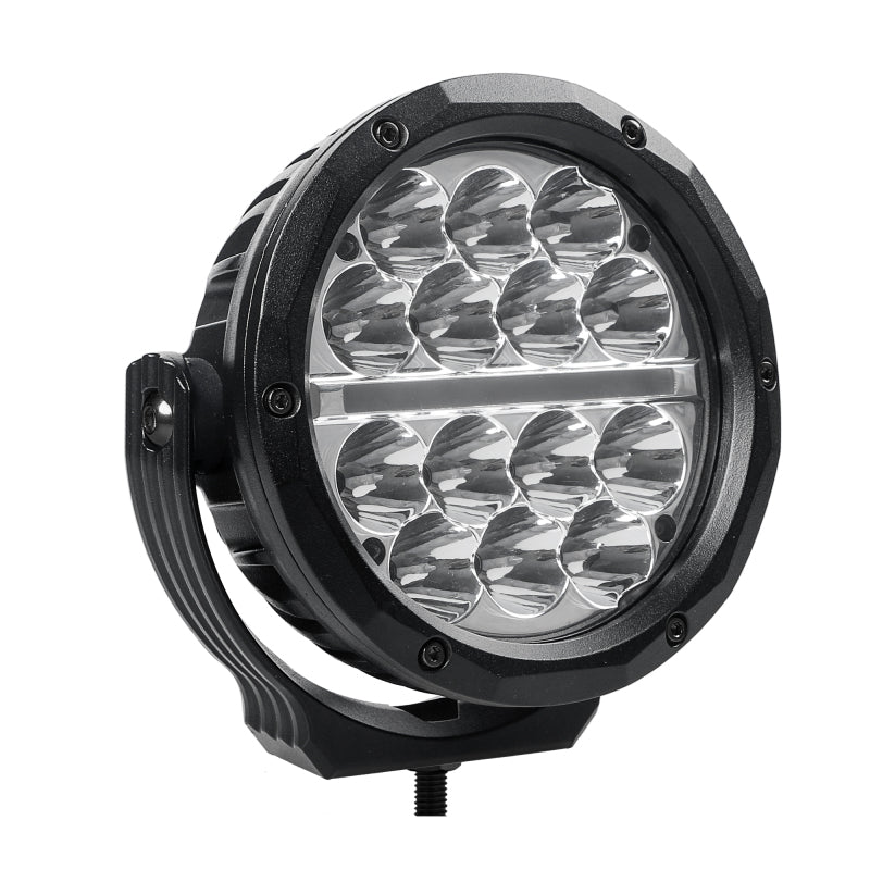 Load image into Gallery viewer, Go Rhino Xplor Bright Series Round LED Driving Light Kit w/DRL (Surface Mount) 6in - Blk (2 pc)

