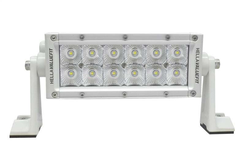 Load image into Gallery viewer, Hella Value Fit 8in Light - 36W Dual Row White Housing Flood Beam - LED
