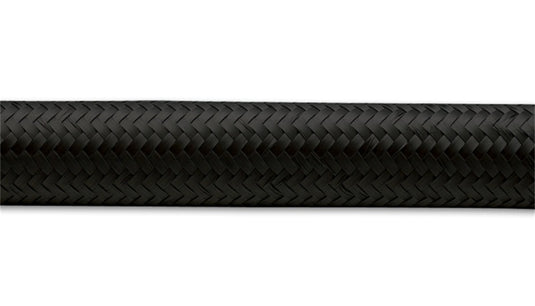 Vibrant -12 AN Black Nylon Braided Flex Hose (20 foot roll)