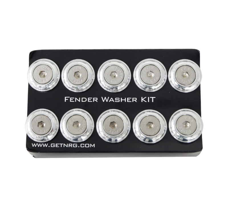 Load image into Gallery viewer, NRG Fender Washer Kit w/Rivets For Plastic (Silver) - Set of 10
