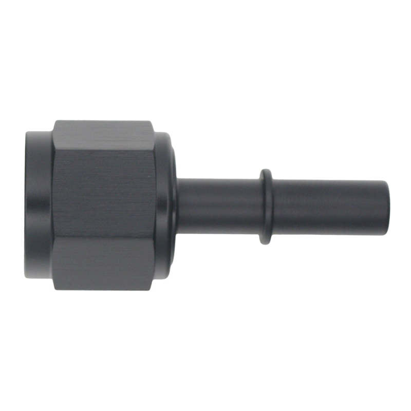 Load image into Gallery viewer, DeatschWerks 10AN Female Flare Swivel to 3/8in Male EFI Quick Disconnect - Anodized Matte Black
