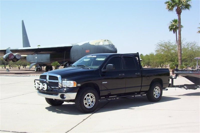 Load image into Gallery viewer, N-Fab Nerf Step 02-08 Dodge Ram 1500/2500/3500 Quad Cab 6.4ft Bed - Gloss Black - Bed Access - 3in
