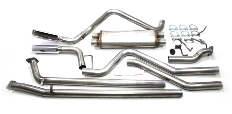 Load image into Gallery viewer, JBA 07-20 Toyota Tundra 4.6L/4.7L/5.7L 409SS Pass Side Dual Exit Cat-Back Exhaust
