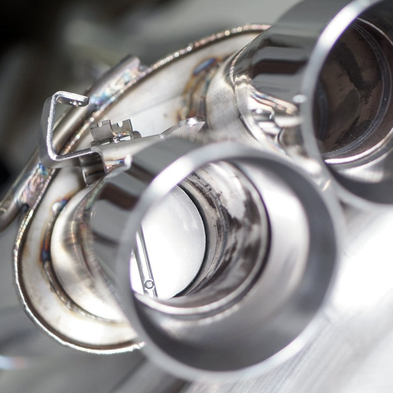 Load image into Gallery viewer, Stainless Works 18+ Ford Mustang GT Redline Cat-Back Performance Connect H-Pipe w/ Active Valves
