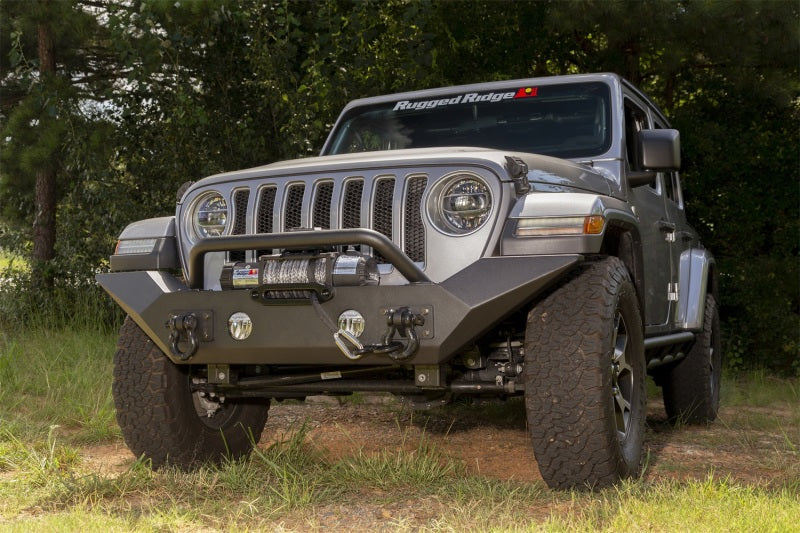 Load image into Gallery viewer, Rugged Ridge Spartan Front Bumper HCE W/Overrider 18-20 Jeep Wrangler JL/JT
