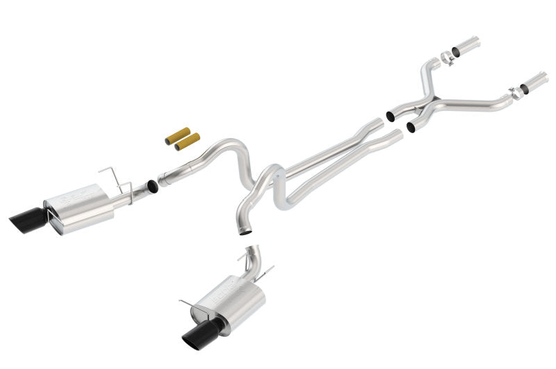 Load image into Gallery viewer, Borla 2011-2012 Mustang GT 5.0L Black Chrome 4.5in Rd Tip ATAK Catback Exhaust

