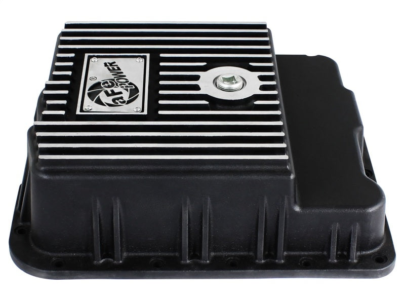 Load image into Gallery viewer, aFe Transmission Pan (Black w/ Machined Fins) GM Trucks 99-16 (4L60-E/4L60E/4L65E/4L70E/4L75E)
