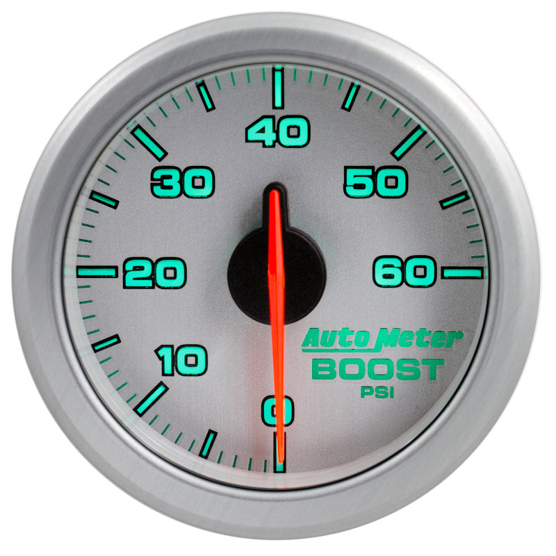 Load image into Gallery viewer, Autometer Airdrive 2-1/6in Boost Gauge 0-60 PSI - Silver
