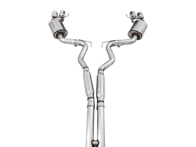 Load image into Gallery viewer, AWE Tuning 2018+ Ford Mustang GT (S550) Cat-Back Exhaust - Touring Edition (Quad Chrome Silver Tips)
