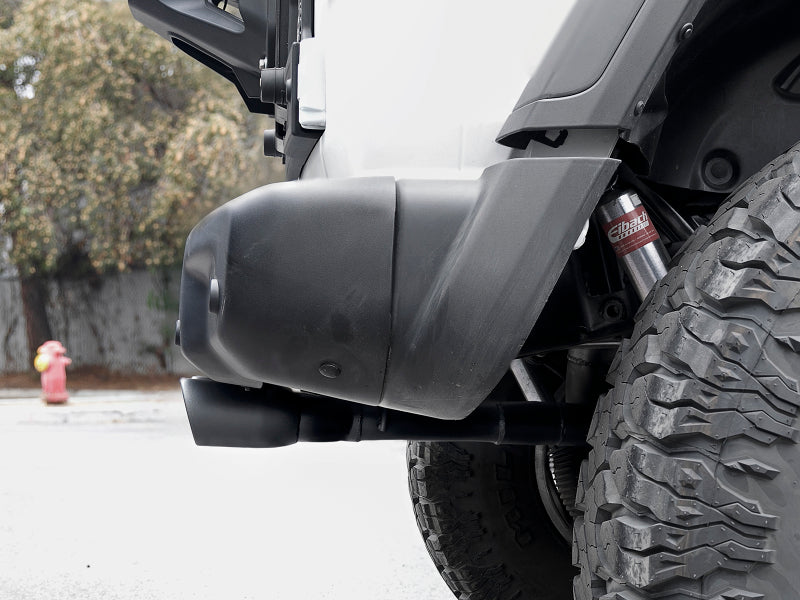 Load image into Gallery viewer, aFe Rebel Series 2.5in 304 SS Cat-Back Exhaust w/ Black Tip 18-20 Jeep Wrangler (JL)
