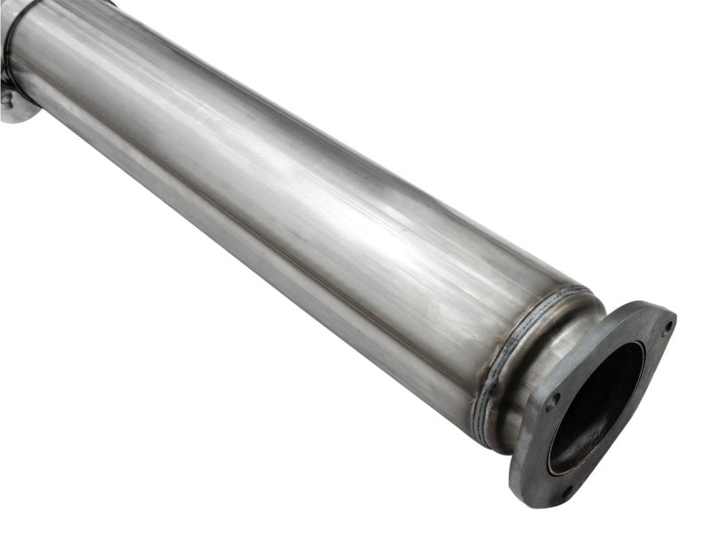 Load image into Gallery viewer, aFe MACHForce XP Exhaust 5in DPF-Back Stainless Steel Exht 2015 Ford Turbo Diesel V8 6.7L Black Tip
