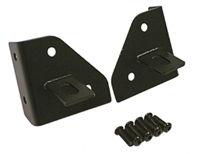 Load image into Gallery viewer, Rugged Ridge 76-95 Jeep CJ/YJ Black Windshield Hinge Light Brackets
