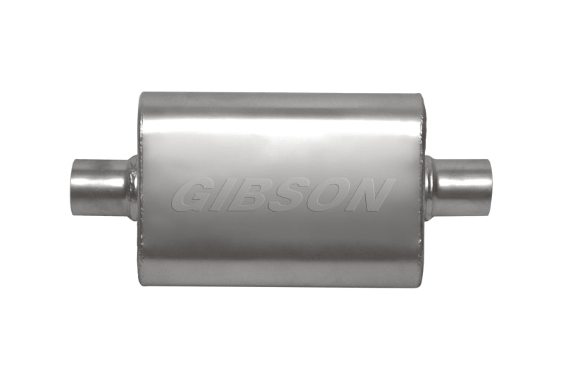 Load image into Gallery viewer, Gibson CFT Superflow Center/Center Oval Muffler - 4x9x13in/2.25in Inlet/2.25in Outlet - Stainless
