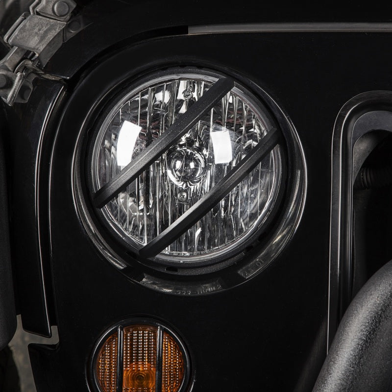 Load image into Gallery viewer, Rugged Ridge 07-18 Jeep Wrangler JK Black Elite Pivotal Headlight Euro Guard
