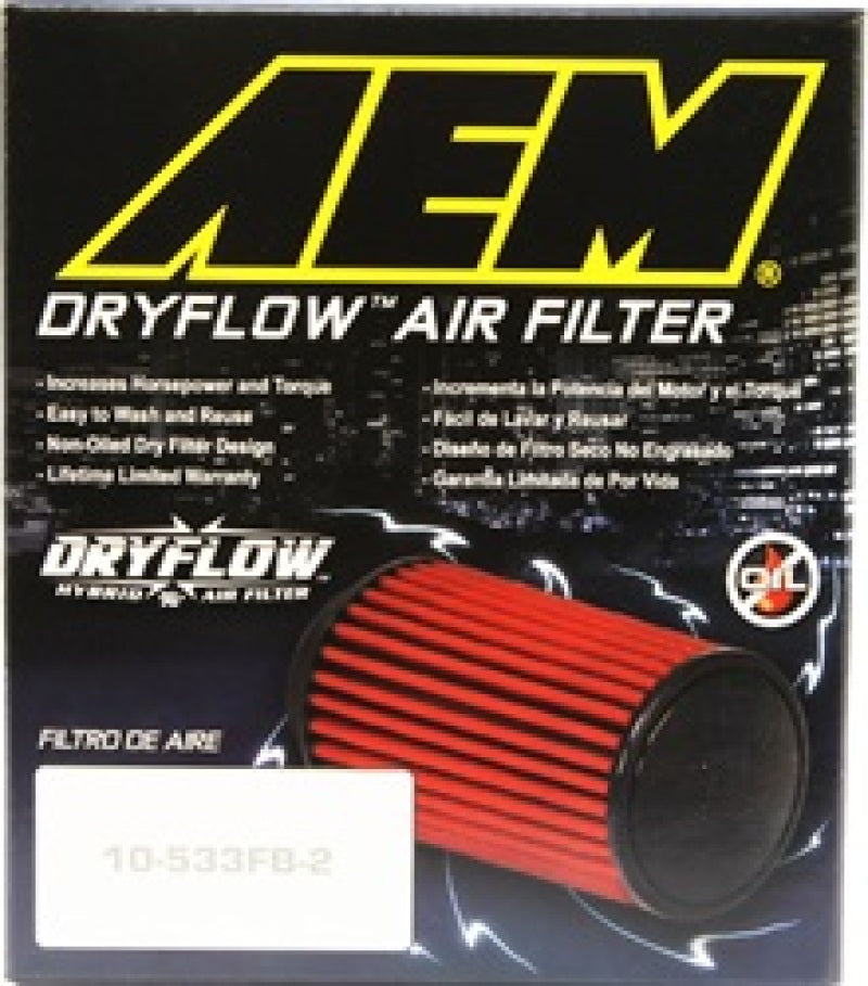 Load image into Gallery viewer, AEM Dryflow 3in. X 5in. Round Tapered Air Filter
