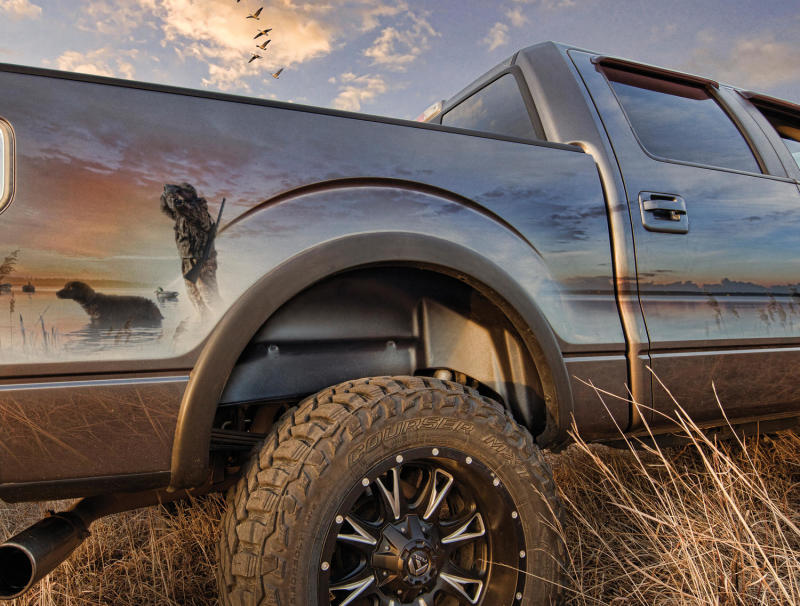 Load image into Gallery viewer, Husky Liners 14-17 GMC Sierra Black Rear Wheel Well Guards
