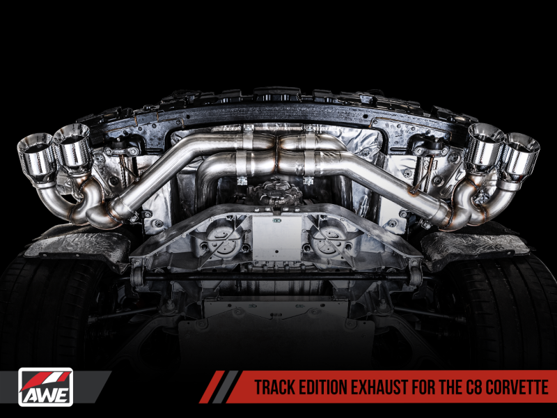 Load image into Gallery viewer, AWE Tuning 2020 Chevrolet Corvette (C8) Track Edition Exhaust - Quad Diamond Black Tips
