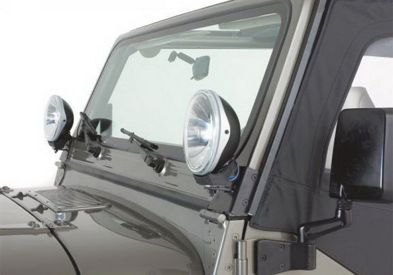 Load image into Gallery viewer, Rampage 1997-2006 Jeep Wrangler(TJ) Windshield Hinge Light Bracket - Black
