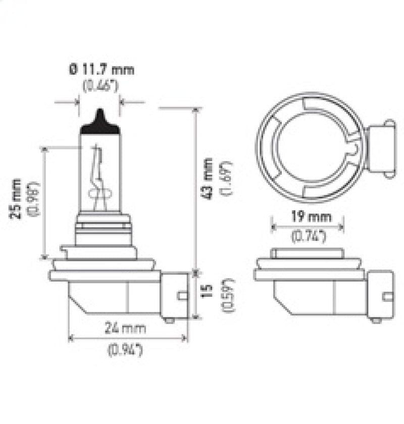 Load image into Gallery viewer, Hella Bulb H8 12V 35W PGJ19-1 T4
