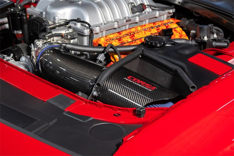 Load image into Gallery viewer, Corsa 2019-2023 Dodge Challenger SRT/Hellcat/Redeye/Demon Carbon Fiber Air Intake w/ DryTech Filter
