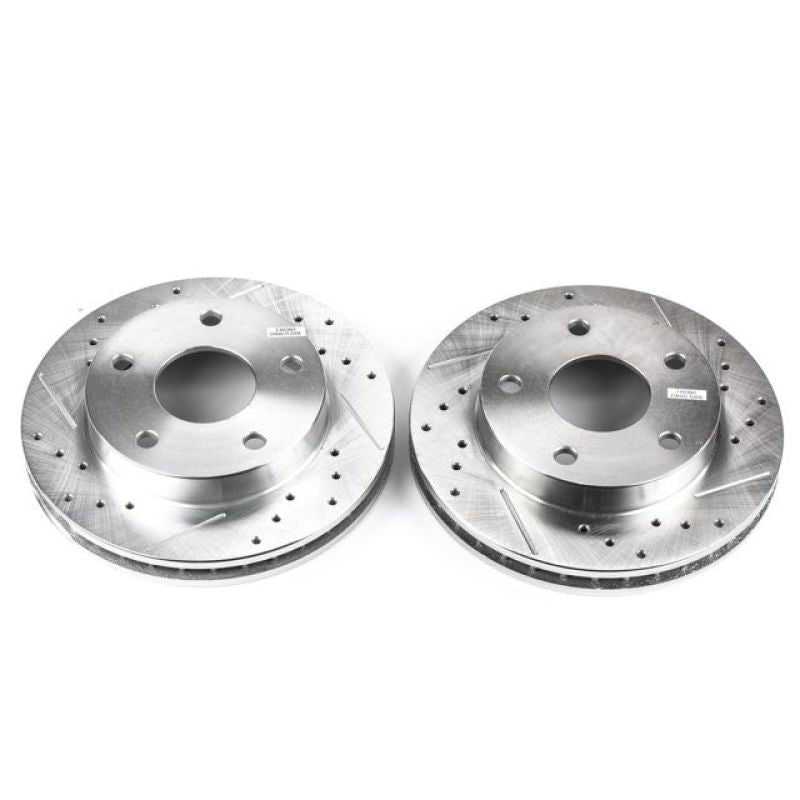 Load image into Gallery viewer, Power Stop 94-99 Dodge Ram 1500 Front Evolution Drilled &amp; Slotted Rotors - Pair
