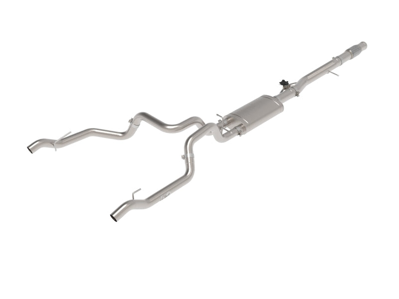 Load image into Gallery viewer, aFe Gemini XV 4in to Dual 3in 304 SS Cat-Back Exhaust w/ Cutout 19-21 GM Silverado/Sierra V8-6.2L
