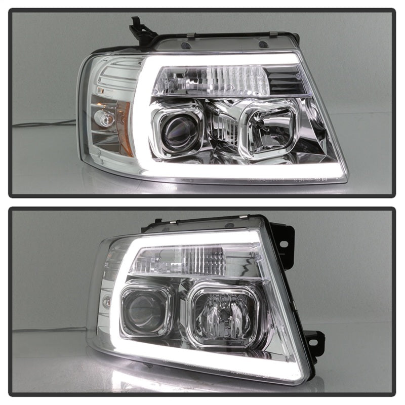 Load image into Gallery viewer, Spyder 04-08 Ford F-150 Light Bar Projector Headlights - Chrome (PRO-YD-FF15004V2-LB-C)
