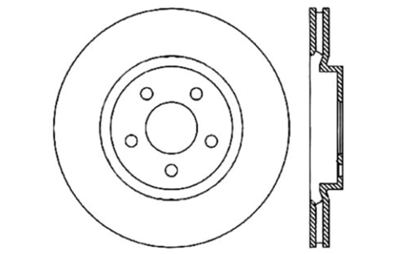 Load image into Gallery viewer, StopTech 05-09 Chrysler 300 (5.7L V8 exc SRT-8) Front Right Slotted &amp; Drilled Rotor
