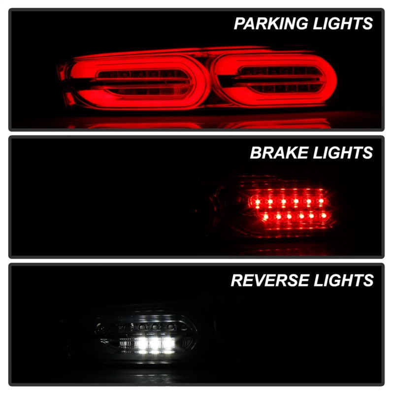 Load image into Gallery viewer, Spyder Chevy Camaro 16-18 Halogen LED Tail Lights Chrome ALT-YD-CCAM16HAL-SEQ-C
