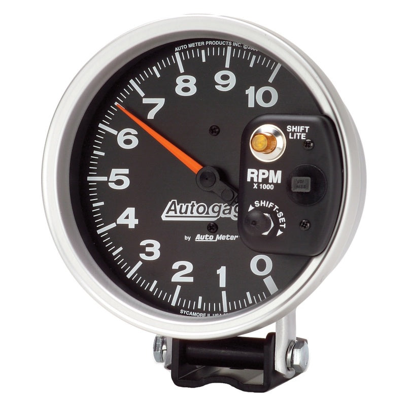 Load image into Gallery viewer, Autometer AutoGage 5in / 10k RPM / Pedestal Mount Black Tachometer w/ Shift Light
