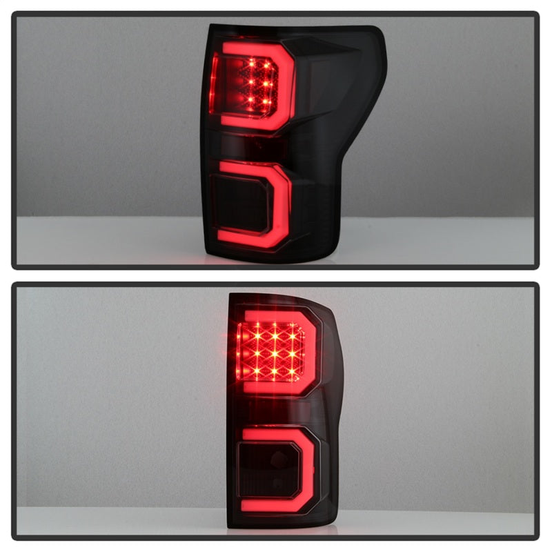 Load image into Gallery viewer, Spyder 07-13 Toyota Tundra V2 Light Bar LED Tail Lights - Smoke ALT-YD-TTU07V2-LB-BSM
