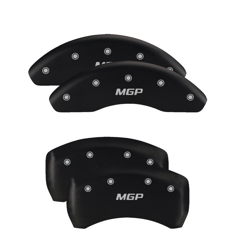 Load image into Gallery viewer, MGP 4 Caliper Covers Engraved Front &amp; Rear MGP Red finish silver ch
