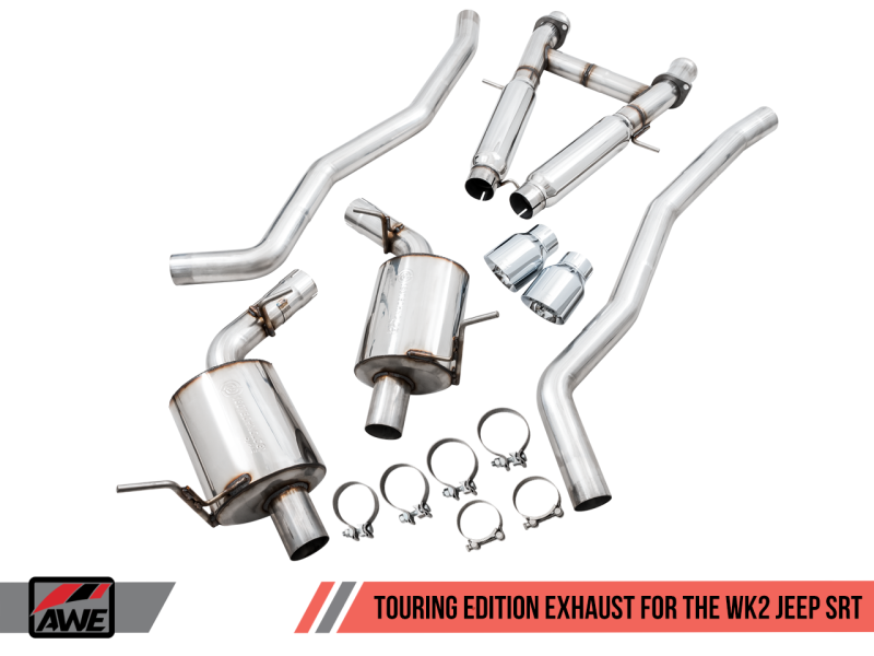 Load image into Gallery viewer, AWE Tuning 2020 Jeep Grand Cherokee SRT Touring Edition Exhaust - Chrome Silver Tips
