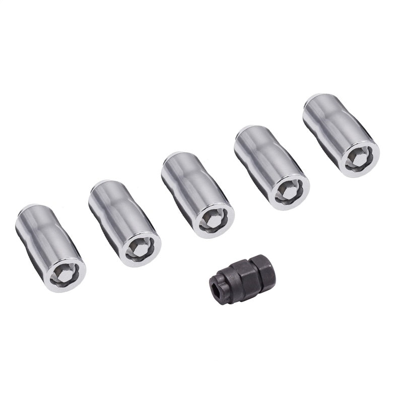 Load image into Gallery viewer, Rugged Ridge Wheel Lock Nut Set 5 Nuts w/Key Chrome M14-1.5
