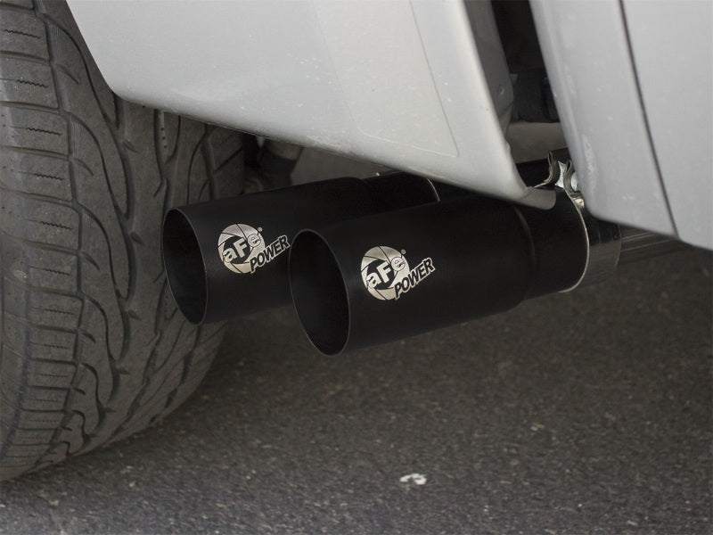 Load image into Gallery viewer, aFe Rebel Series CB 3in Middle Side Exit SS Exht w/ Black Tips 09-16 Chevy Silverado/GMC Sierra 1500
