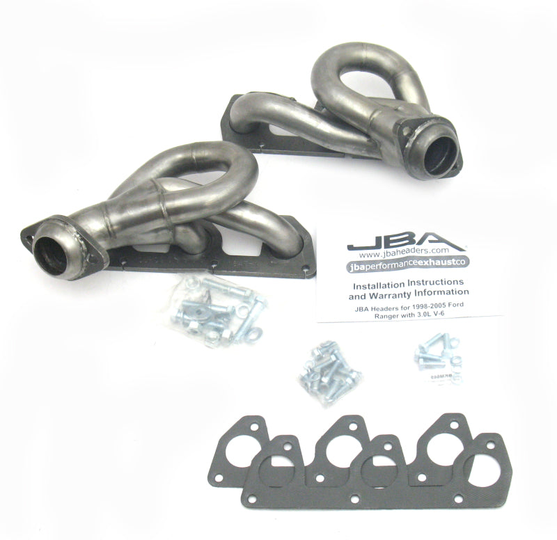 Load image into Gallery viewer, JBA 02-08 Ford Ranger 3.0L V6 w/o EGR 1-1/2in Primary Raw 409SS Cat4Ward Header
