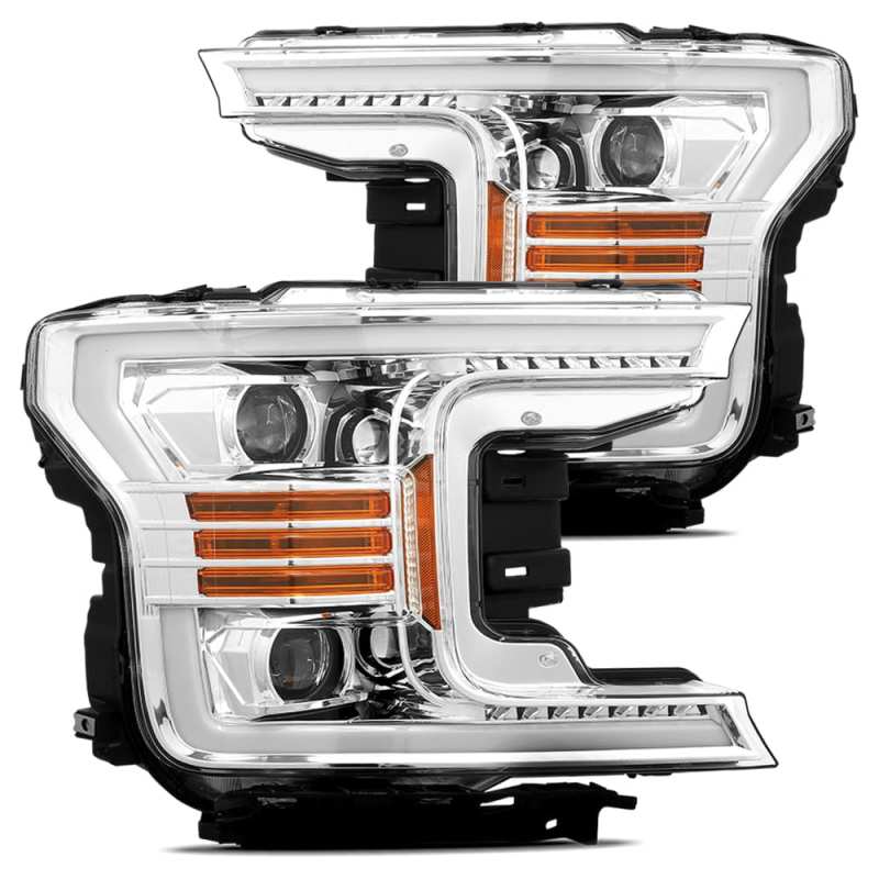 Load image into Gallery viewer, AlphaRex 18-19 Ford F-150 PRO-Series Projector Headlights Plank Style Chrm w/Activ Light/Seq Signal
