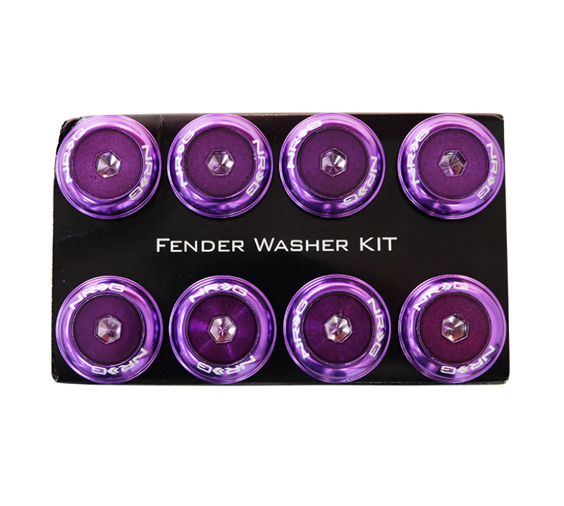 Load image into Gallery viewer, NRG Fender Washer Kit w/Color Matched M8 Bolt Rivets For Plastic (Purple) - Set of 8
