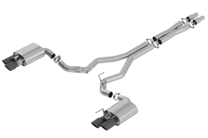 Load image into Gallery viewer, Borla 2018 Ford Mustang GT 5.0L AT/MT 3in ATAK Catback Exhaust Black Chrome Tips w/ Valves
