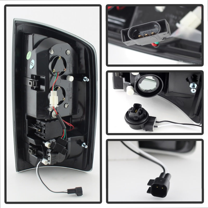 Load image into Gallery viewer, Spyder Dodge Ram 07-08 1500/Ram 07-09 2500/3500 LED Tail Lights Black Smoke ALT-YD-DRAM06-LED-BSM
