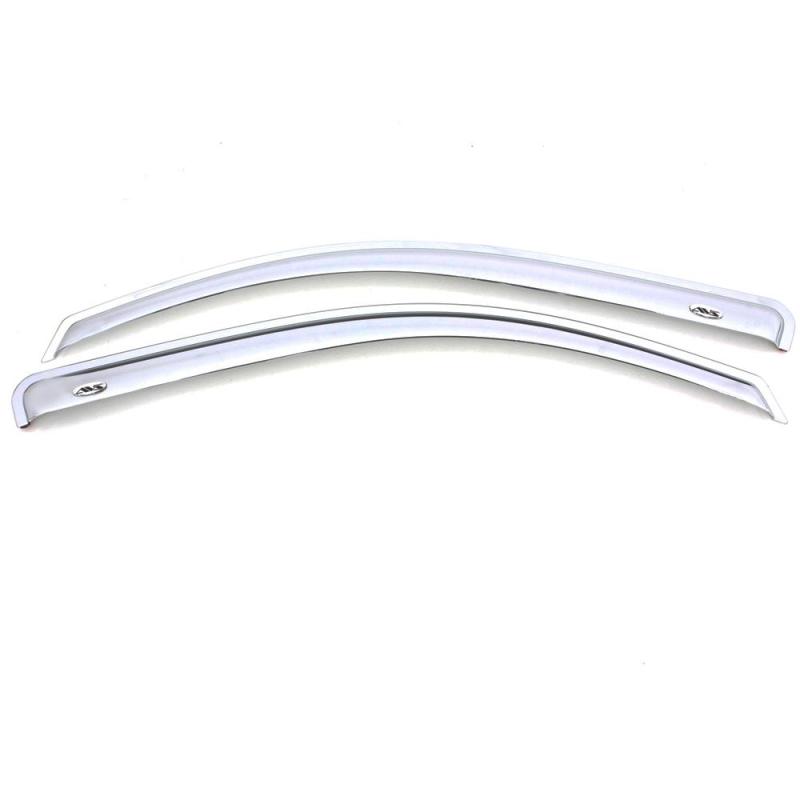 Load image into Gallery viewer, AVS 14-18 Chevy Silverado 1500 Standard Cab Outside Mount Front Window Ventvisor 2pc - Chrome
