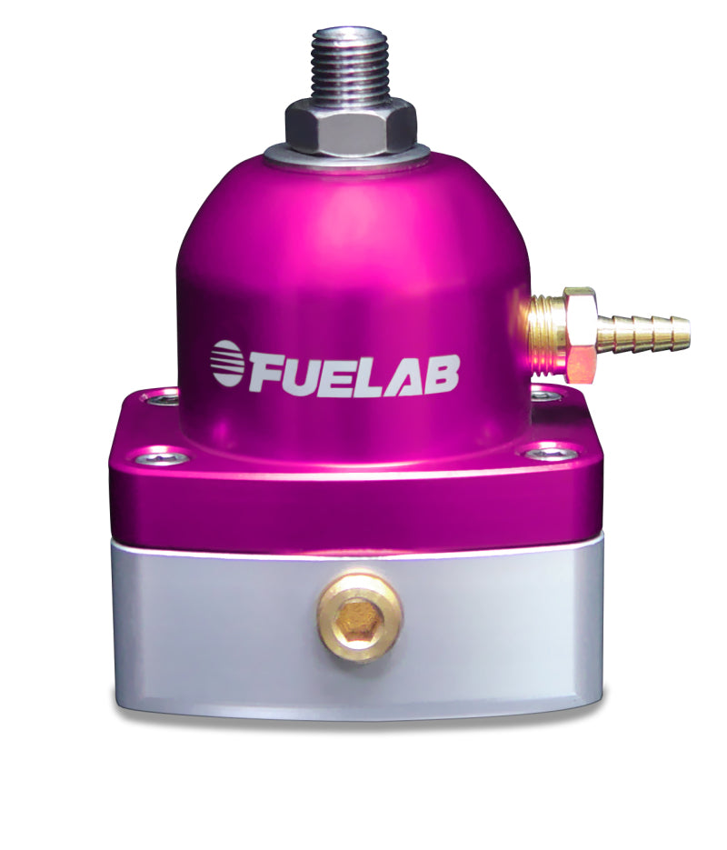 Load image into Gallery viewer, Fuelab 525 TBI Adjustable FPR In-Line 10-25 PSI (1) -6AN In (1) -6AN Return - Purple
