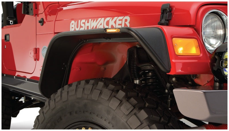 Load image into Gallery viewer, Bushwacker 97-06 Jeep Wrangler Flat Style Flares 4pc - Black
