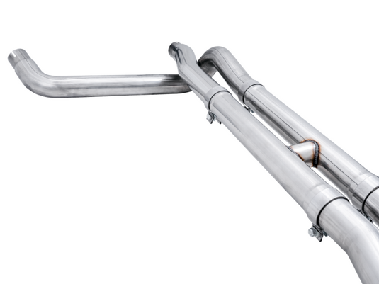 AWE Tuning 4th Gen GM 1500 6.2L 0FG Cat-Back Split Rear Exit (w/ Bumper Cutouts) - Quad Diamond Tips