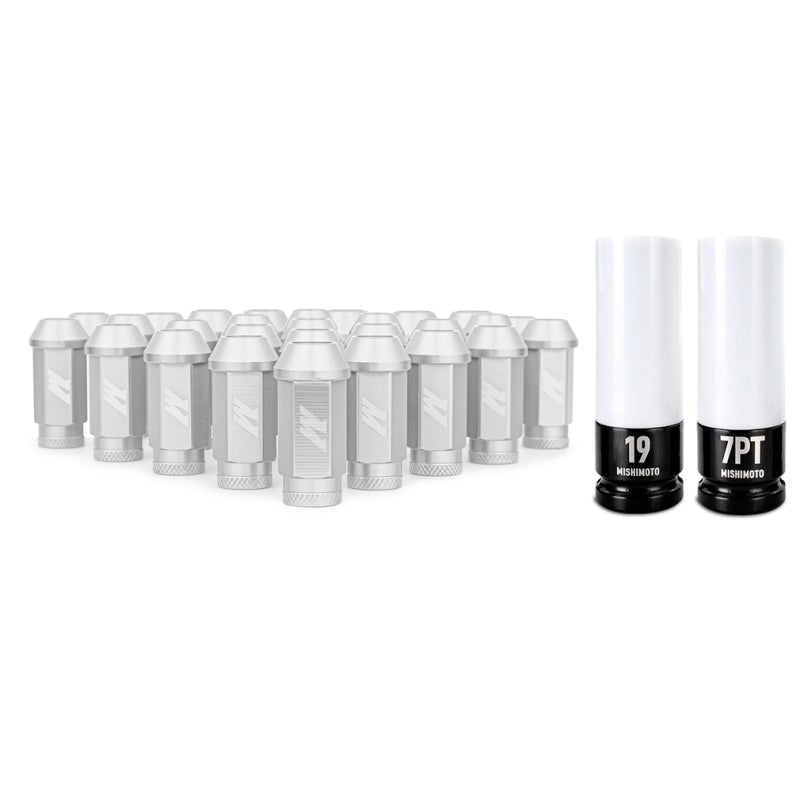 Load image into Gallery viewer, Mishimoto Aluminum Locking Lug Nuts M12x1.5 27pc Set Silver
