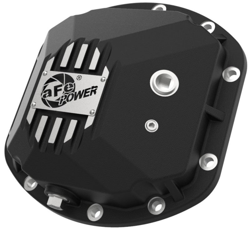 Load image into Gallery viewer, aFe Street Series Dana 30Front Differential Cover Black w/ Machined Fins 97-18 Jeep Wrangler
