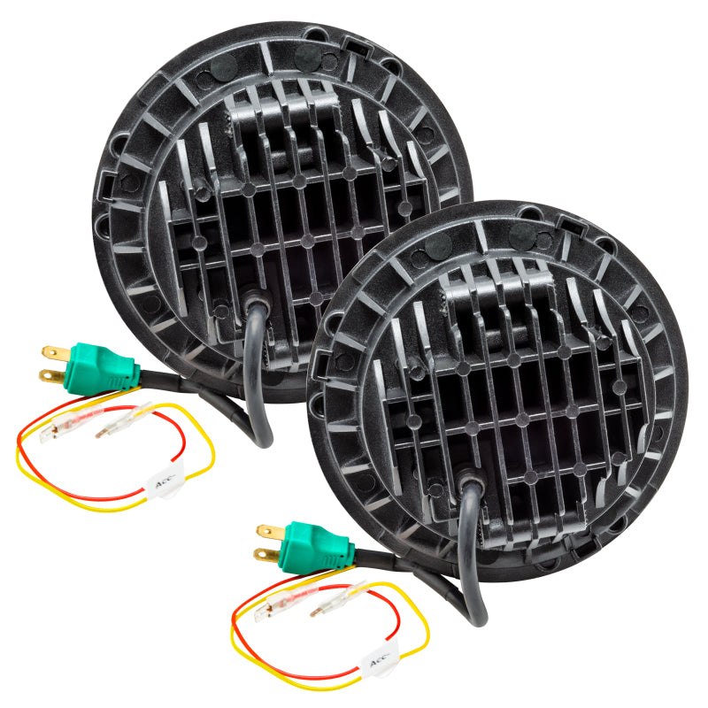 Load image into Gallery viewer, Oracle 7in High Powered LED Headlights - Black Bezel - Green
