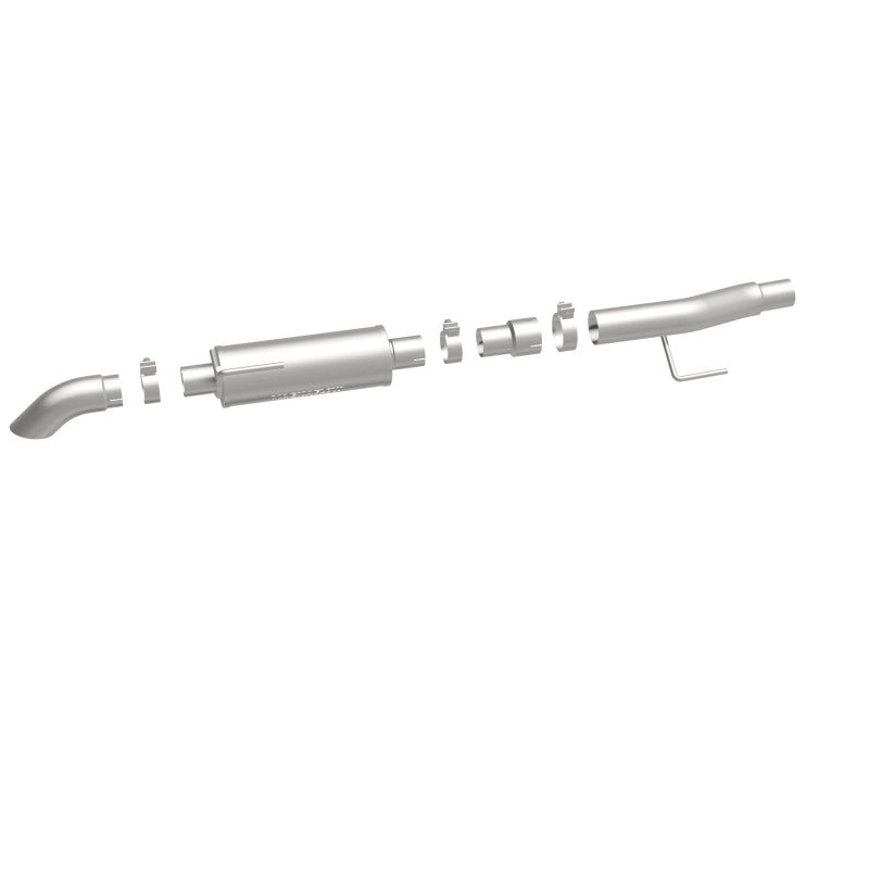 Load image into Gallery viewer, MagnaFlow Cat-Back, SS, 2.5/3in, Turn Down In Front Rear Tire 2015 Ford F150 5.0L V8 Ext Cab
