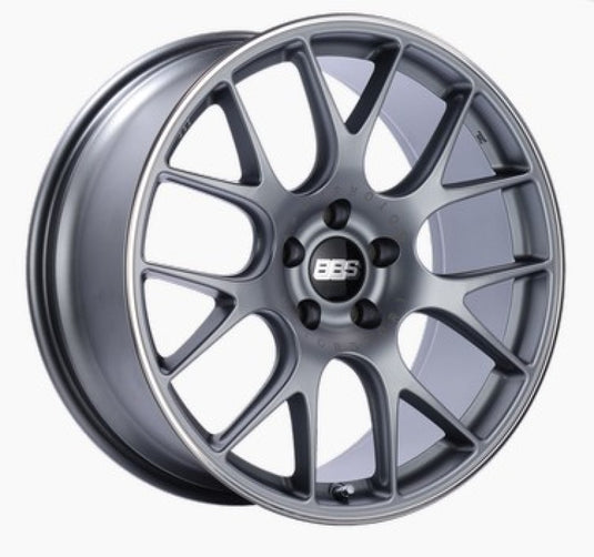 BBS CH-R 20x8 5x120 ET36 Satin Titanium Polished Rim Protector Wheel -82mm PFS/Clip Required