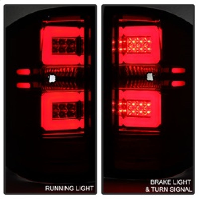 Load image into Gallery viewer, Spyder Chevy 1500 14-16 Light Bar LED Tail Lights Red Clear ALT-YD-CS14-LBLED-RC
